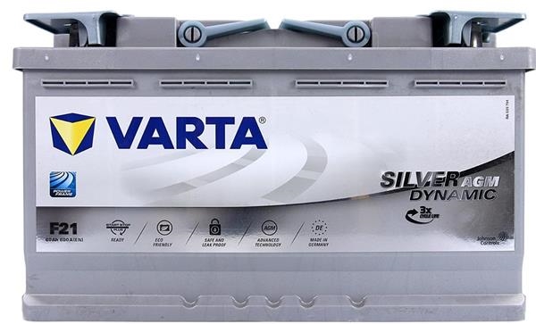 BATTERIA Varta F21 Silver Dynamic AGM Batterie Auto 12 V 80 Ah, 800 A